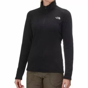 The North Face TKA100 black quarter zip fleece M